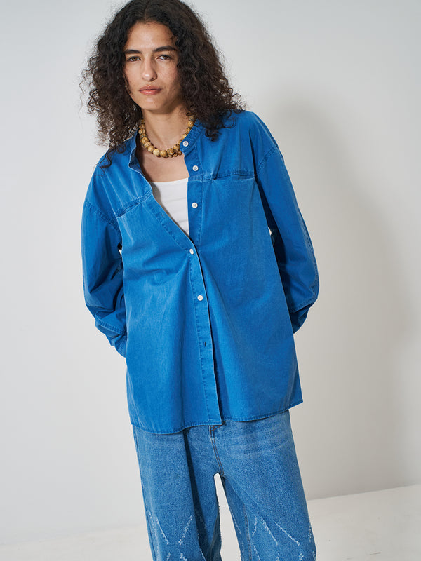 【 予約:2月上旬 】PIGMENT WASHED SHIRT /Y261-12007